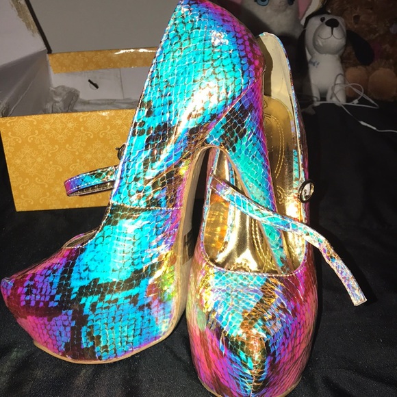 Green multi snake heels - Picture 7 of 7